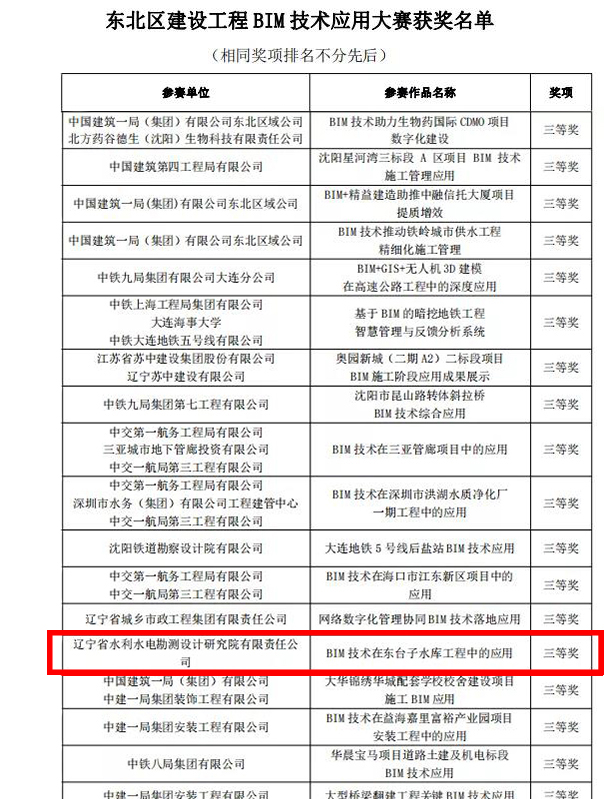 设计院公司荣获东北区第一届建设工程BIM技术应用大赛三等奖1.png